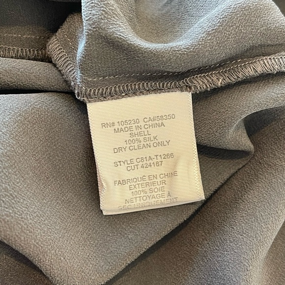 Joie Gray Silk Cap Sleeve Top Size Small - Picture 5 of 8